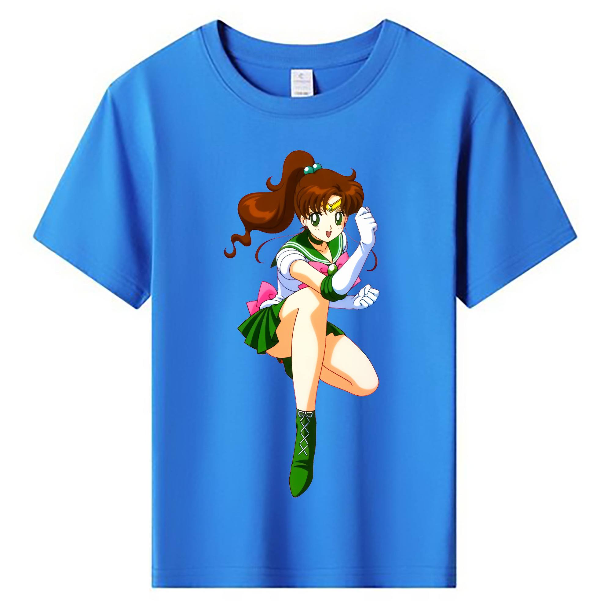 （画像用） 美少女戦士セーラームーン 木野 まこと きの まこと Sailor Moon Kino Makoto （セーラージュピター；Sailor Jupiter） 綿100％キッズTシャツ（フロントプリント）